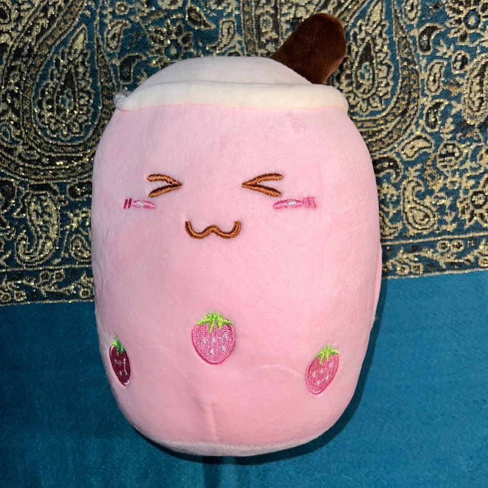 Strawberry Milk Boba Plushie